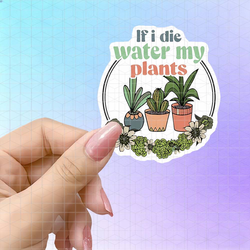 Plant Parent Pot - สติกเกอร์ไวนิลลายต้นไม้กระถางและพวงมาลัยดอกไม้ สำหรับคนรักต้นไม้ สมุดแพลนเนอร์ สมุดโน้ต และผู้ดูแลต้นไม้ แบบด้าน