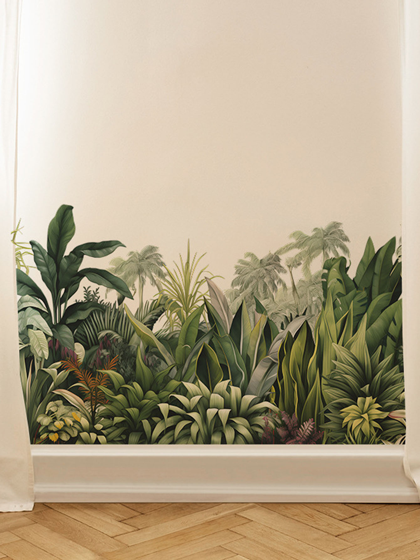 สติ๊กเกอร์ติดผนังลายต้นไม้เขตร - Monstera Thai Constellation บทวิจารณ์และราคา