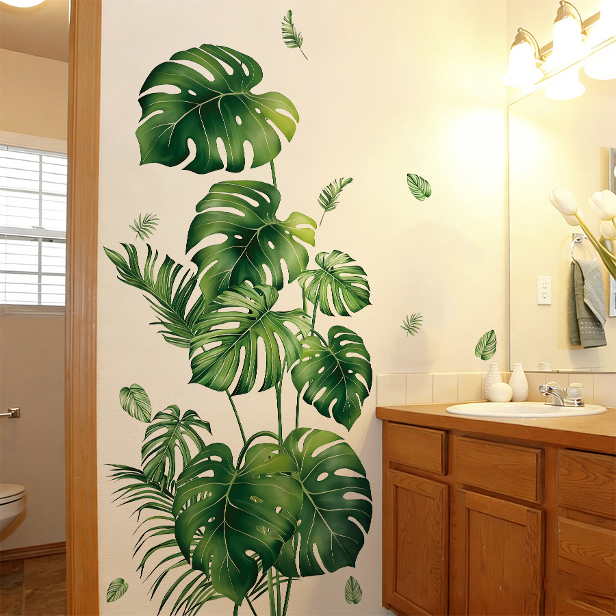 สติ๊กเกอร์ติดผนังลายใบไม้เขตร้ - Monstera Thai Constellation บทวิจารณ์และราคา